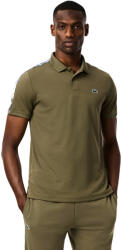 Lacoste Tricou pentru bărbați Ultra-Dry UPF30 Logo Stripe Sport Polo Olive M