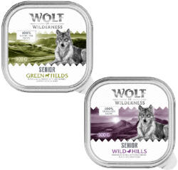 Wolf of Wilderness 6x300g Wolf of Wilderness Senior Mix (2 fajta) nedves kutyaeledel (2 fajta)