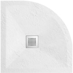 BALNEO Cadita dus semirotunda Balneo Stone Tray din compozit 90x90 alb (C0501030110-1)