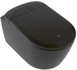 Villeroy & Boch Set vas WC suspendat Villeroy&Boch Supreo Select rimless cu functie de bideu electric si capac softclose negru mat (V16EN3R7)