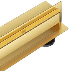 BALNEO Set rigola dus plus capac Balneo W-Drain Next finisaj auriu lucios 90 cm scurgere la perete (A0301030102-4)