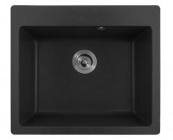 Inter Ceramic Chiuveta compozit Inter Ceramic finisaj granit negru 57x50 cm (8304 BLACK) Chiuveta