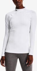 Under Armour Tricou pentru femei ColdGear Authentics Mockneck-WHT M