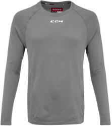 CCM Tricou de compresie pentru bărbați LS Premium Training Tee Dark Grey Heathered XL