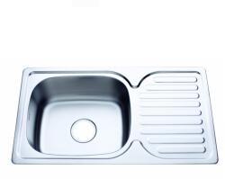 Inter Ceramic Chiuveta inox Inter Ceramic cu o cuva si picurator finisaj inox satinat 76x42 cm (7642 D) Chiuveta