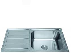 Inter Ceramic Chiuveta inox Inter Ceramic Tampico cu o cuva si picurator stanga finisaj inox lucios 100x50 cm (10050L) Chiuveta