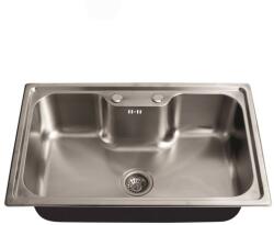 Inter Ceramic Chiuveta inox Inter Ceramic cu o cuva fara picurator finisaj inox lucios 80x50 cm (8546) Chiuveta