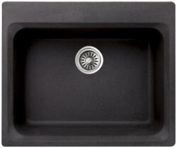 Inter Ceramic Chiuveta compozit Inter Ceramic finisaj granit negru 62x52cm fara picurator (8106 BLACK) Chiuveta