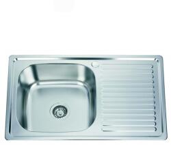 Inter Ceramic Chiuveta inox Inter Ceramic cu o cuva si picurator finisaj inox lucios 80x50 cm (8050PF) Chiuveta