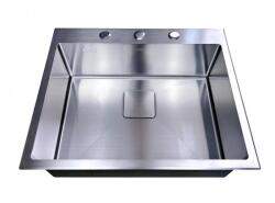 Inter Ceramic Chiuveta inox Inter Ceramic cu o cuva fara picurator finisaj inox satinat 60x50 cm (6052) Chiuveta