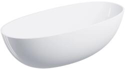 Omnires Cada freestanding compozit Omnires Shell M+ finisaj alb lucios 175x78 cm (SHELL175WWBP)