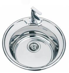 Inter Ceramic Chiuveta inox Inter Ceramic Alpaca cu o cuva fara picurator finisaj inox lucios 49 cm (4949) Chiuveta