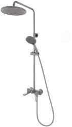 FDesign Coloana de dus cu baterie monocomanda FDesign Zaffiro finisaj Gun Metal mat (FD1-ZFR-7USET1-04)