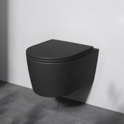 AM.PM Set vas WC suspendat AM. PM Func FlashClean cu capac softclose negru mat (CFA1902MBSC)