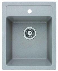 Inter Ceramic Chiuveta compozit Inter Ceramic finisaj granit gri nisip 40x50 cm cu orificiu baterie (4050 SAND CENTRAL HOLE) Chiuveta