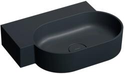 Omnires Lavoar suspendat Omnires Ovo M+ finisaj negru lava mat 55.5 cm stanga (OVO555UWLBLV) - neakaisa