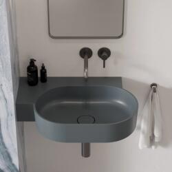 Omnires Lavoar suspendat Omnires Ovo M+ finisaj gri cenusa mat 64.5 cm stanga (OVO645UWLAG) - neakaisa