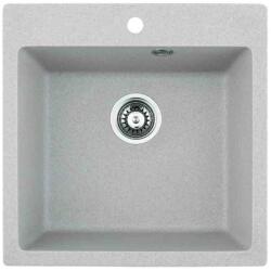 Inter Ceramic Chiuveta compozit Inter Ceramic finisaj granit gri nisip 50x50 cm cu orificiu baterie (5050 SAND CENTRAL HOLE) Chiuveta