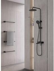 FDesign Coloana de dus cu baterie monocomanda FDesign Zaffiro finisaj negru mat (FD1-ZFR-7USET1-22)