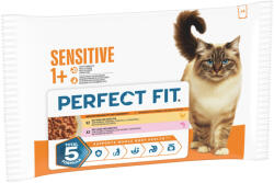 Perfect Fit 52x85g Perfect Fit Sensitive Csirke & lazac nedves macskatáp