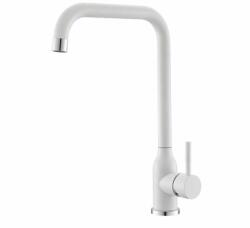 Inter Ceramic Baterie bucatarie monocomanda Inter Ceramic finisaj alb-granit mat (7107005 WHITE)