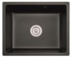 Inter Ceramic Chiuveta compozit Inter Ceramic finisaj negru granit 55x45 cm fara picurator (ICGS 8274B) Chiuveta