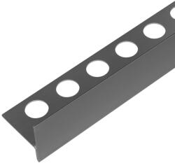 BALNEO Profil inclinat stanga pentru podea Balneo Floor Strips 120 cm finisaj Gun Metal mat (D0101050210-1)