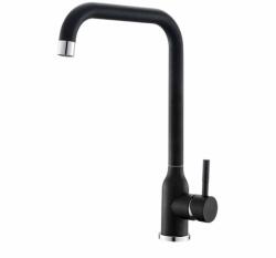 Inter Ceramic Baterie bucatarie monocomanda Inter Ceramic finisaj negru-granit mat (7107005 BLACK)