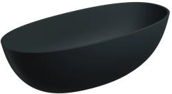 Omnires Cada freestanding compozit Omnires Shell M+ finisaj negru mat lava 175x78 cm (SHELL175WWBLV)