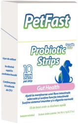 Zoeuticals PetFast Probiotic Strips - Supliment pentru digestie si flora intestinala pentru caini si pisici, 30 benzi
