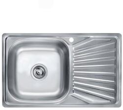 Inter Ceramic Chiuveta inox Inter Ceramic cu o cuva si picurator dreapta finisaj inox lucios 80x50 cm (8050 PF R TAMPICO) Chiuveta