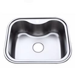 Inter Ceramic Chiuveta inox Inter Ceramic cu o cuva fara picurator finisaj inox satinat 58x48 cm (5848) Chiuveta