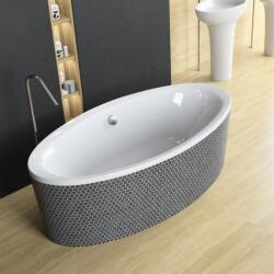 Radaway Cada ovala Radaway Mesara acril 190x96 cm alb lucios incastrabila sau cu masca (WA1-38-190x096U)