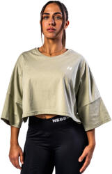 Nebbia Tricou pentru femei STRG BEAUTY Oversized Cropped Tee JUST FLOW 431 light green M/L