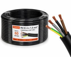 Grundfos PowerFlex RV-K 4 x 1.5 mm2 60 м кабел за потопяеми помпи (CAB010040150-060)