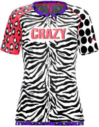 Crazy Idea Tricou pentru femei Mountain Flash Black/Zebra L