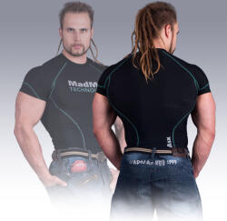 MadMax Tricou pentru bărbați MSW901 Black/Green XXL