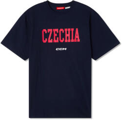 CCM Tricou pentru bărbați Flag Tee Team CZE Navy S