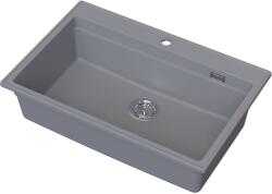Ruvetti Absol 80 gránit mosogató lefolyóbetéttel 76x50 cm szürke/grafit/onix 3001AB_GR80_W (3001ABGR80W)