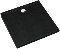 Schedline Sharper Black Stone négyzet alakú zuhanytálca 80x80 cm fekete 3S. S2K-8080/C/ST (3SS2K8080CST)
