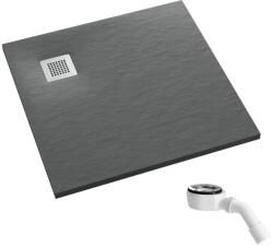 Schedpol Kalait Grey Stone négyzet alakú zuhanytálca 100x100 cm szürke 3.3102/S/ST-M2 (33102SSTM2)