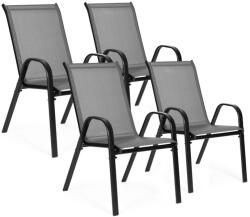 Homelux 4 db-os fémvázas kerti szék szett, szürke (SC-092KD-4_DARK_GRA)