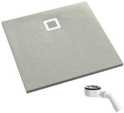 Schedpol Kalait Cement Stone négyzet alakú zuhanytálca 90x90 cm cement 3.3201/CT/ST-M2 (33201CTSTM2)