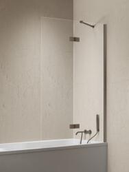 New Trendy Nesta Gunmetal Brushed zuhanyparaván 100 cm kétrészes csiszolt/átlátszó üveg P-0258-WL (P0258WL)