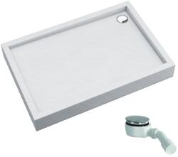 Schedline Favory Plus White Stone téglalap alakú zuhanytálca 120x80 cm fehér 3ST. F1P-80120/B/ST (3STF1P80120BST)