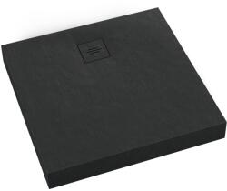 Schedline Nonlimits Black Stone négyzet alakú zuhanytálca 80x80 cm fekete 3ST. N2K-8080/C/ST-M1/C/ST (3STN2K8080CSTM1CST)