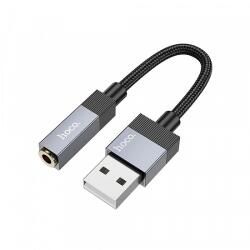 hoco. USB-A - 3, 5 mm-es audio adapter Hoco UPA32D, 0, 15 m, fekete
