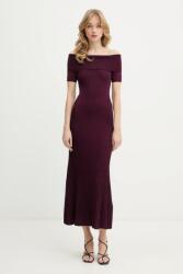 Bardot ruha - burgundia M