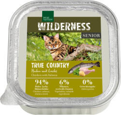 REAL NATURE Wilderness True Country nedves macskaeledel tálka senior csirke&lazac 16x100g