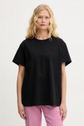 Twinset Póló basic női pamut - fekete M